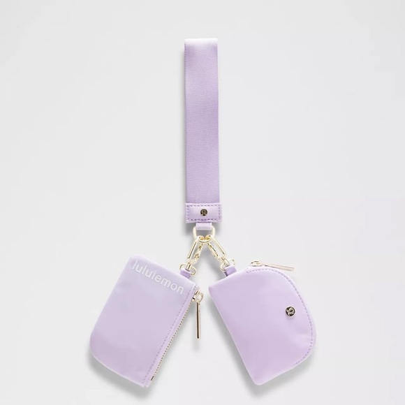 lululemon athletica Accessories - Lululemon Dual Pouch Wristlet- Lavender Frost/White